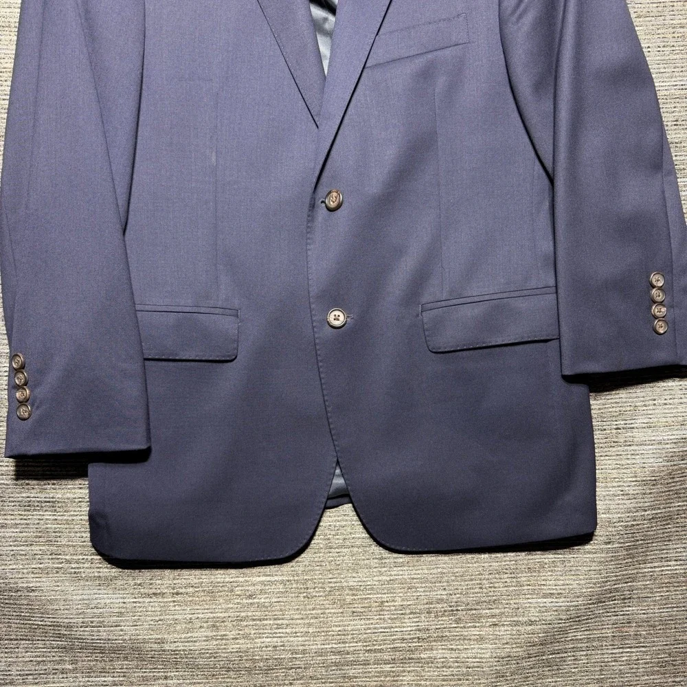 Lauren Ralph Lauren Blazer Men 39S Navy Blue Slim Fit 100% Wool 2-Button Jacket